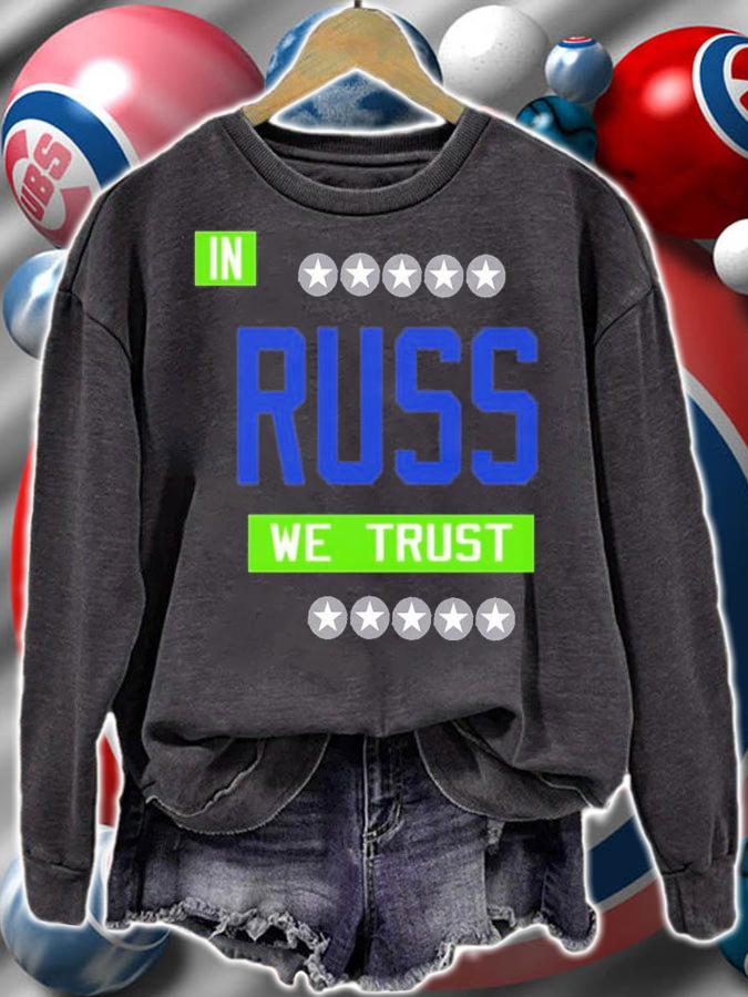 In Russ We Trust Seattle Football Russell Wilson QB Washington T-Shirt t-shirt sweatshirt
