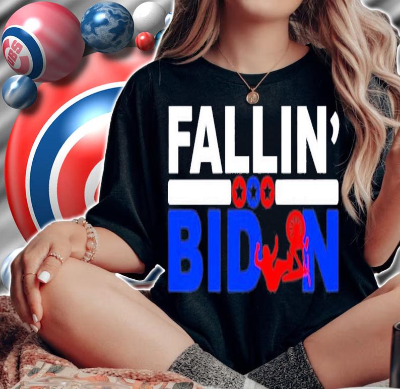 Joe Biden Fallin' Bike With Biden Funny Ridin' Biden T-Shirt t-shirt