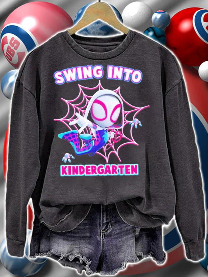 Kindergarten Teacher Spider Gwen Swing Into Back To School Shirt t-shirt
