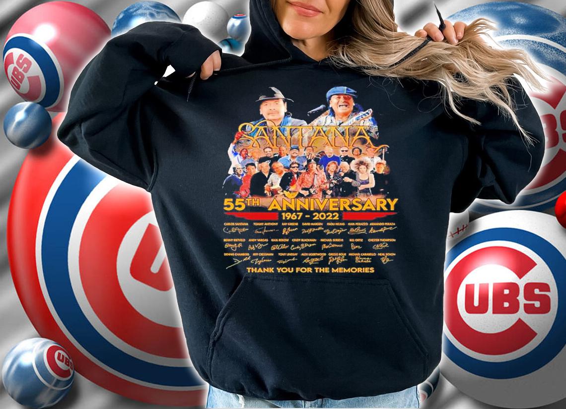 Santana 55th anniversary 1967 2022 thank you for the memories shirt t-shirt