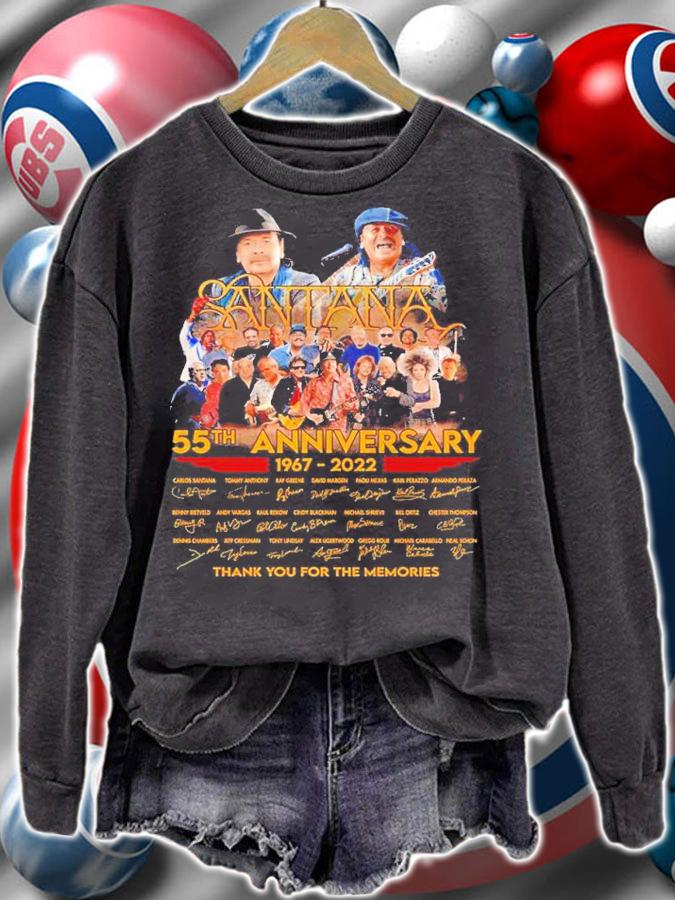 Santana 55th anniversary 1967 2022 thank you for the memories shirt t-shirt