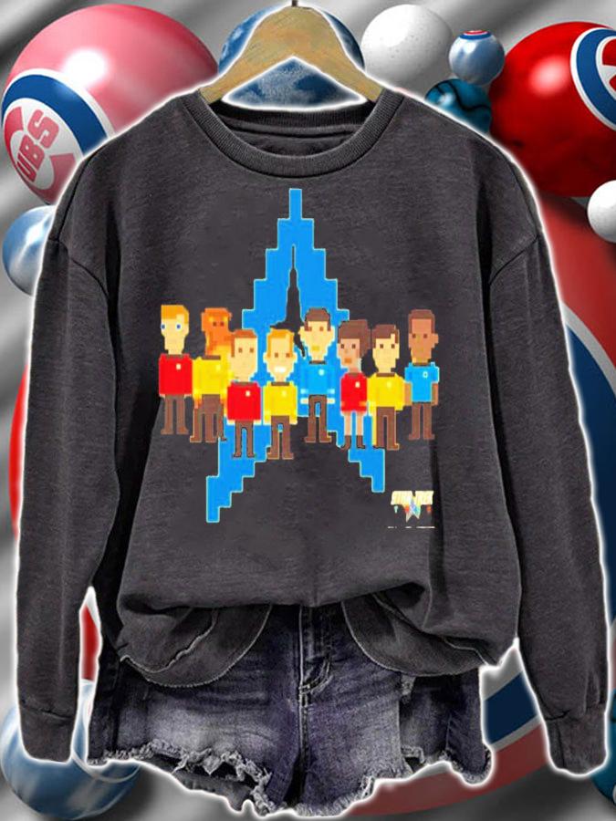 Star Trek Original Series Crew Pixel Art Logo T-Shirt t-shirt