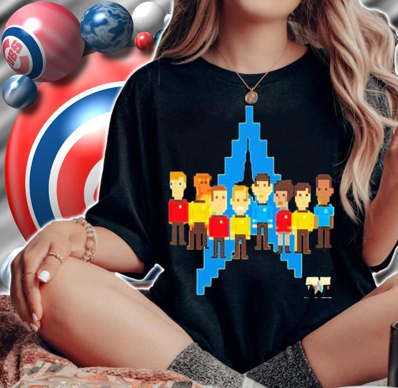 Star Trek Original Series Crew Pixel Art Logo T-Shirt t-shirt