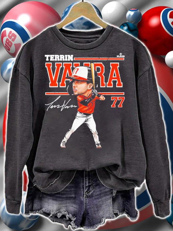 Terrin Vavra Baltimore Cartoon Baseball Shirt t-shirt