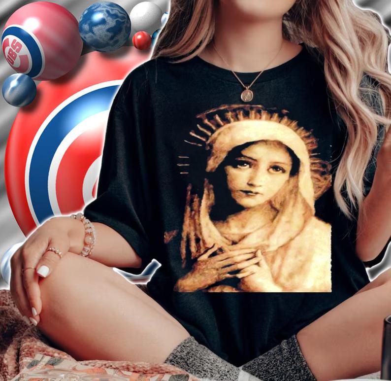 Vintage Virgin Mary Painting shirt t-shirt woman shirt