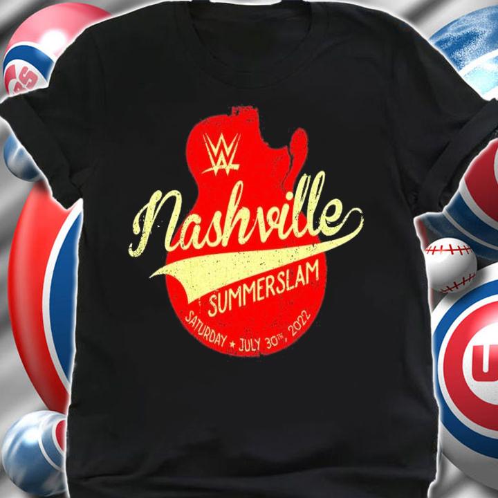 WWE SummerSlam 2022 Nashville Guitar shirt t-shirt shirt
