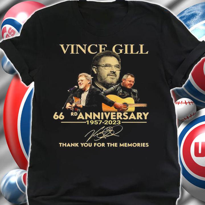 Vince Gill 66rd Anniversary Thank You For The Memories Signature t-shirt shirt