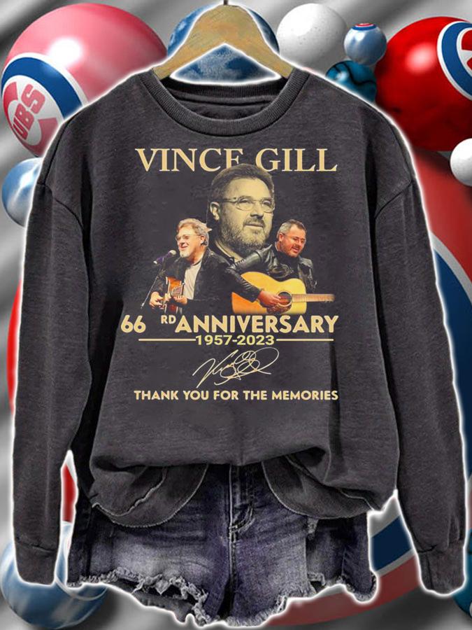 Vince Gill 66rd Anniversary Thank You For The Memories Signature t-shirt sweatshirt