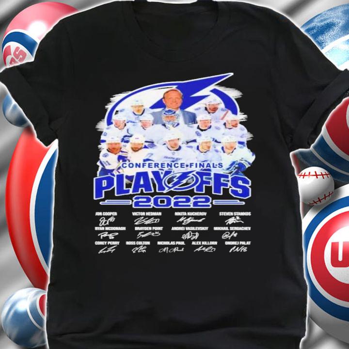 Tampa Bay Lightning Conference Finals Playoff 2022 Signatures Shirt t-shirt