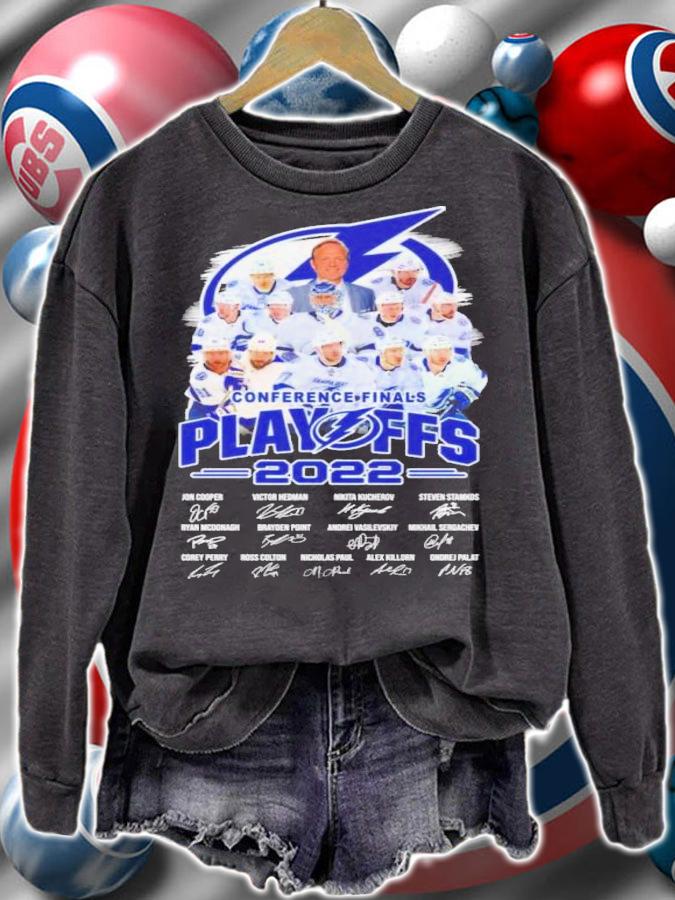 Tampa Bay Lightning Conference Finals Playoff 2022 Signatures Shirt t-shirt