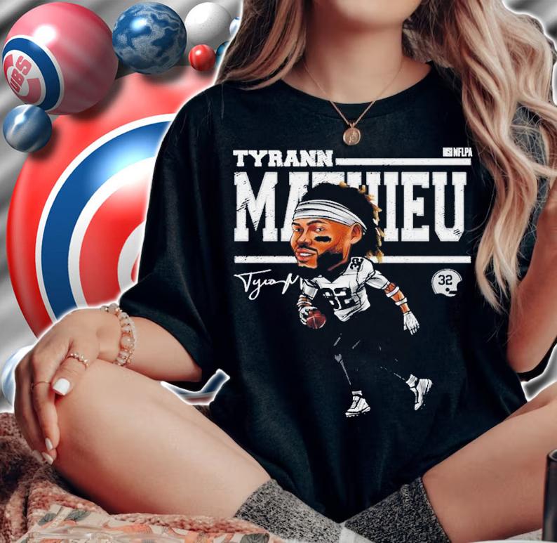 Tyrann Mathieu New Orleans Cartoon Football Signature Shirt t-shirt woman shirt