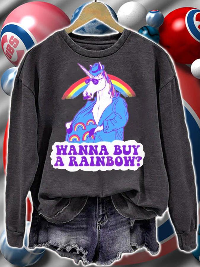 Unicorntraband Wanna Buy A Rainbow Shirt t-shirt sweatshirt