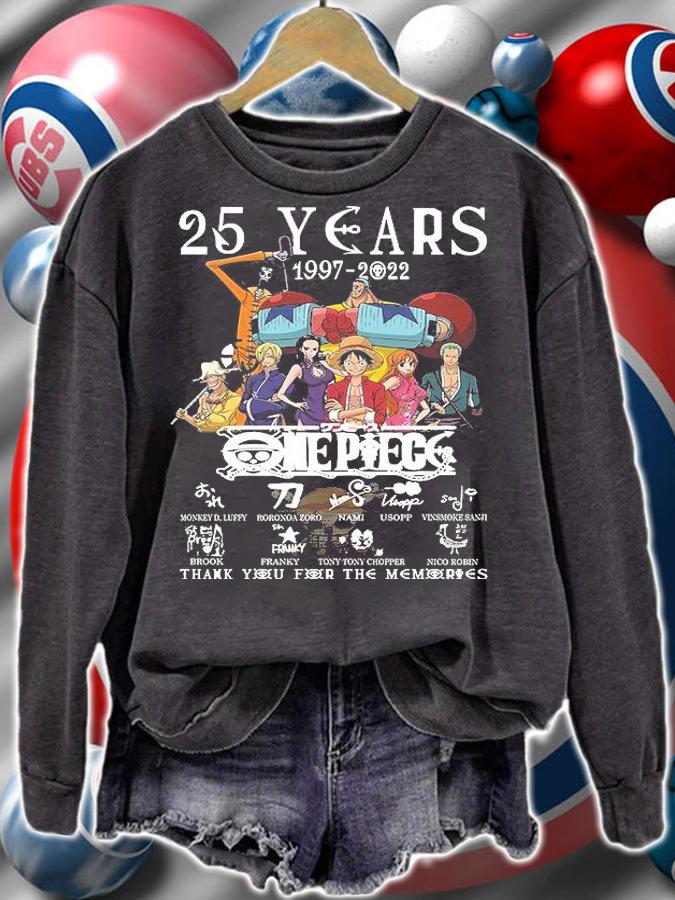 25 years 1997-2022 One Piece Signatures T-Shirt t-shirt sweatshirt