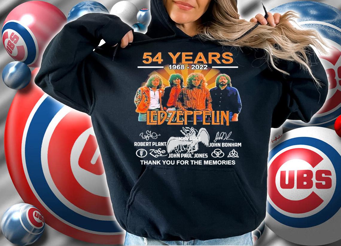 54 Years 1968 2022 Led-Zeppelin Thank You For The Memories Signatures T-Shirt t-shirt hoodie