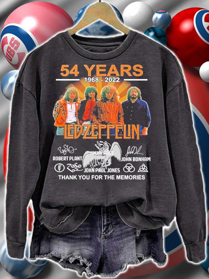 54 Years 1968 2022 Led-Zeppelin Thank You For The Memories Signatures T-Shirt t-shirt sweatshirt