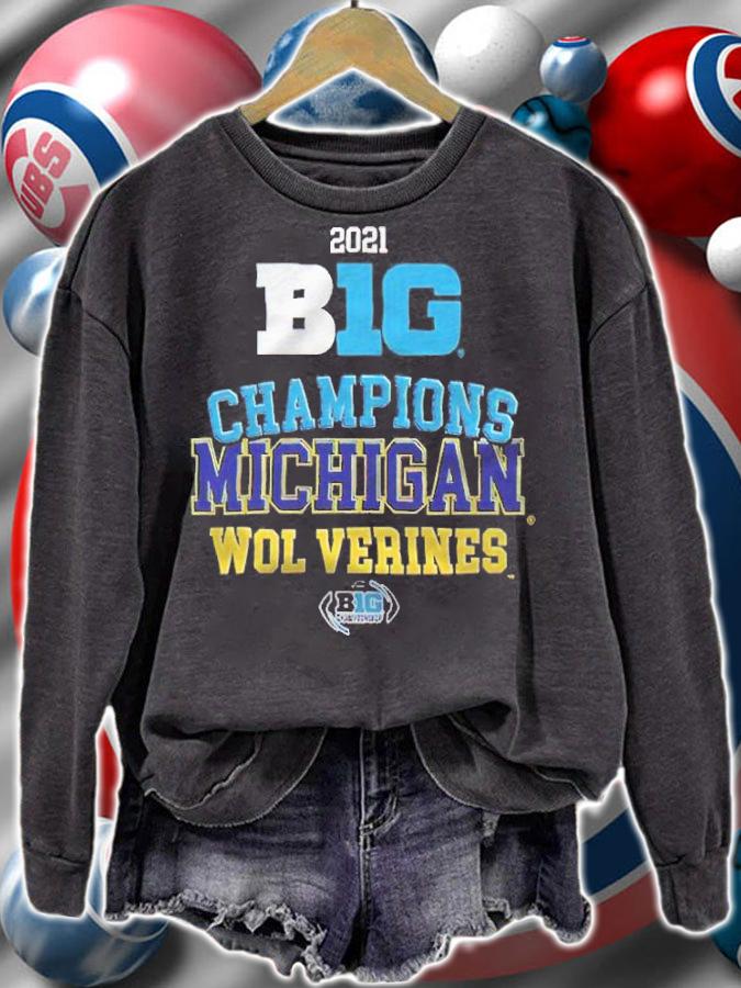 2021 Big Ten Champions Michigan Wolverines 2021 T-shirt t-shirt sweatshirt