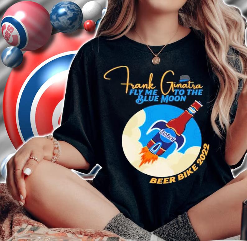 Adriana Amaris Savannah Parrot Frank Ginatra Fly Me To The Blue Moon Beer Bike 2022 Shirt t-shirt woman shirt