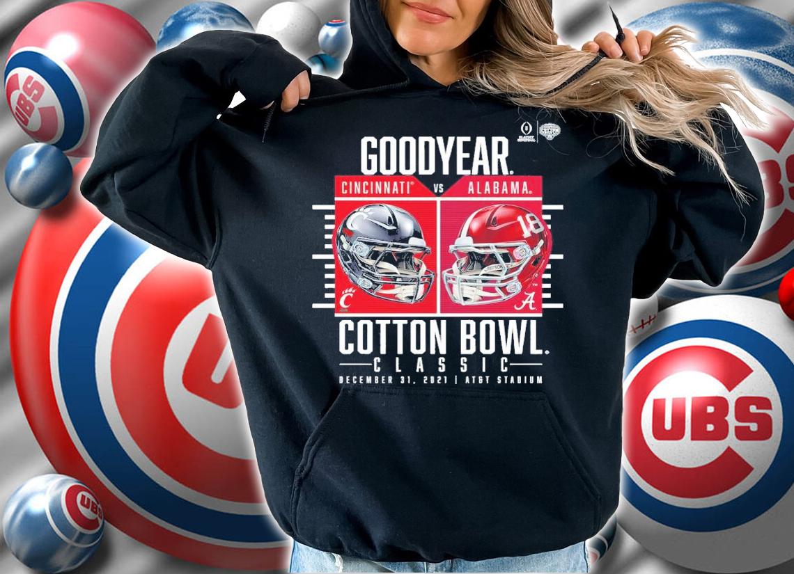 Alabama Crimson Tide Vs. Cincinnati Bearcats College Football Playoff 2021 Cotton Bowl Matchup Coin Flip t-shirt hoodie