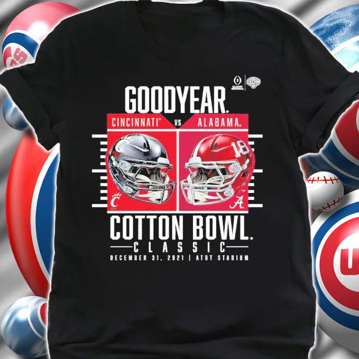 Alabama Crimson Tide Vs. Cincinnati Bearcats College Football Playoff 2021 Cotton Bowl Matchup Coin Flip t-shirt shirt