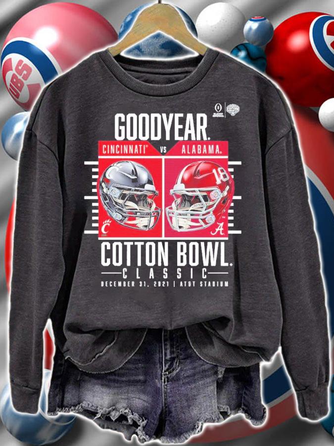 Alabama Crimson Tide Vs. Cincinnati Bearcats College Football Playoff 2021 Cotton Bowl Matchup Coin Flip t-shirt sweatshirt