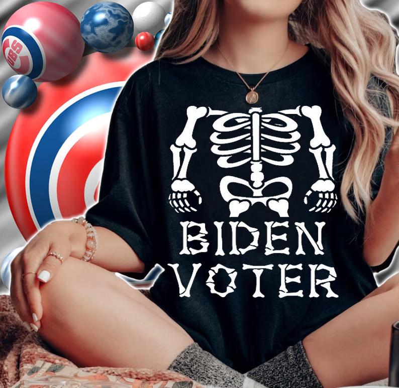 Anti Biden Funny Halloween Costume Skeleton Voter Trump Won T-Shirt t-shirt woman shirt