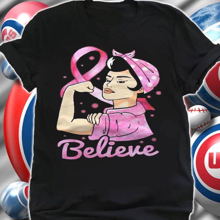 Awareness Breast Cancer Warrior Believe Pink Ribbon Optimist Shirt t-shirt