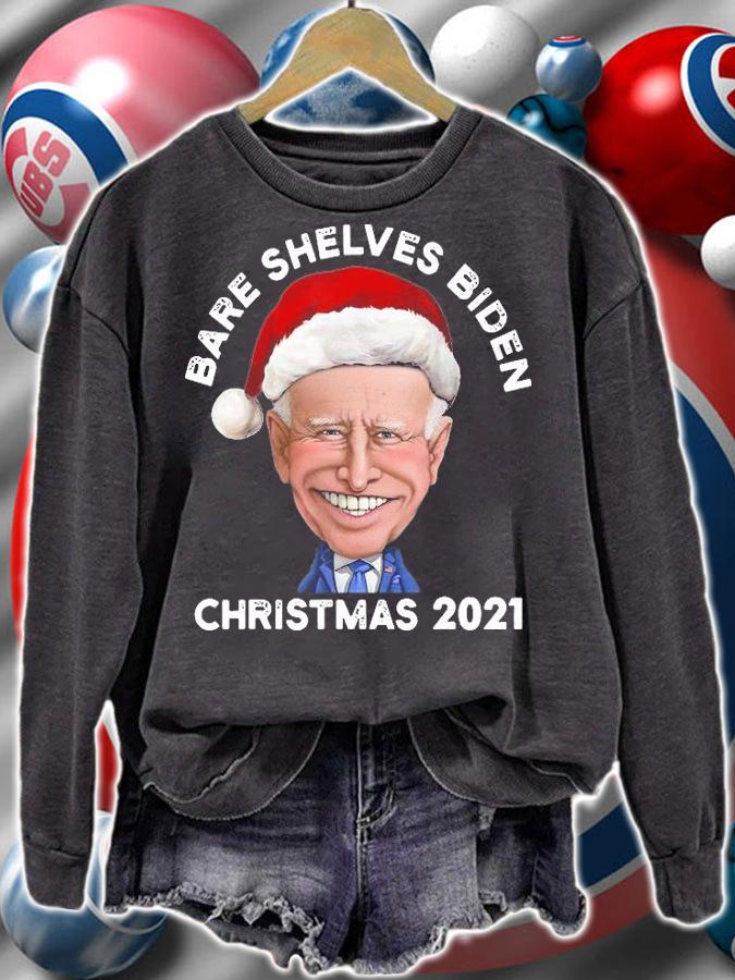 Bare Shelves Biden Christmas 2021 Sarcastic Joe Biden T-Shirt t-shirt sweatshirt