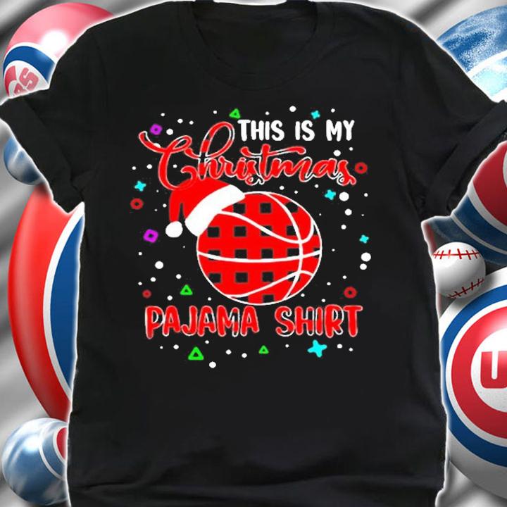 Basketball Lover This Is My Christmas Pajama Buffalo Plaid T-Shirt t-shirt