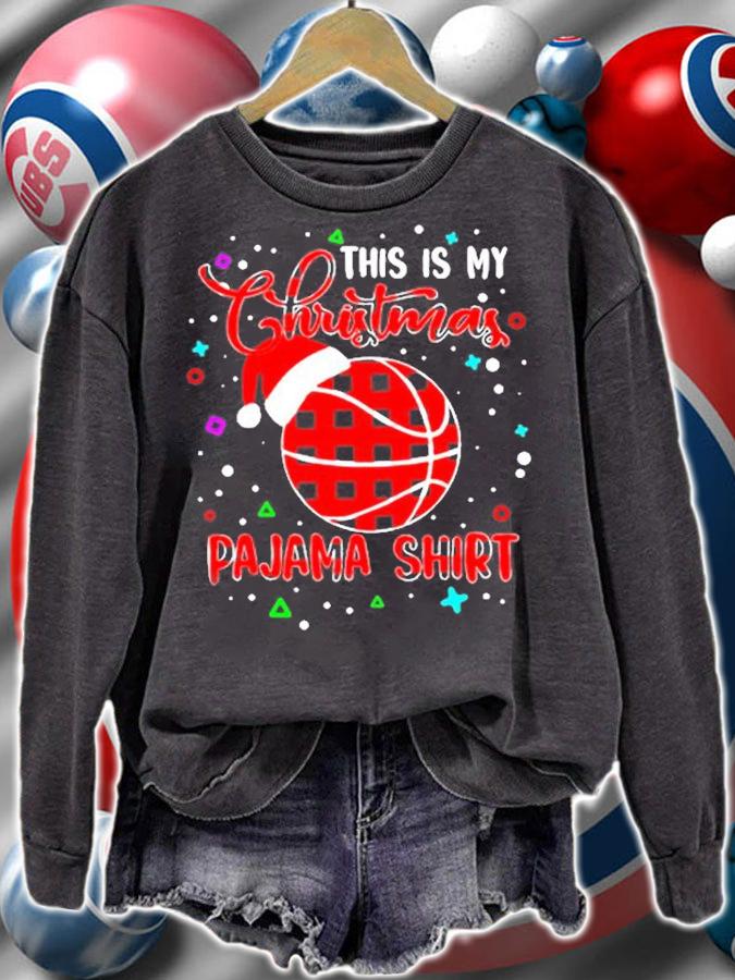 Basketball Lover This Is My Christmas Pajama Buffalo Plaid T-Shirt t-shirt