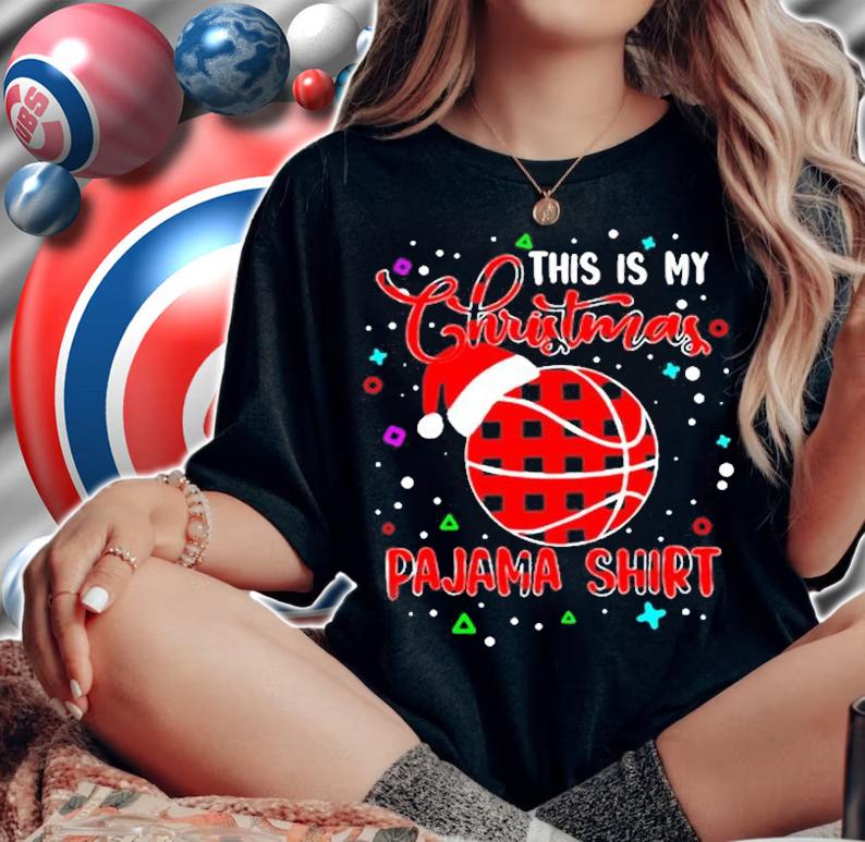 Basketball Lover This Is My Christmas Pajama Buffalo Plaid T-Shirt t-shirt
