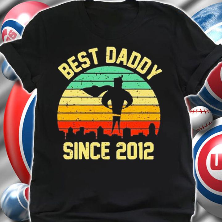 Best Dad Since 2012 Hero Super Father Birthday Vintage Shirt t-shirt