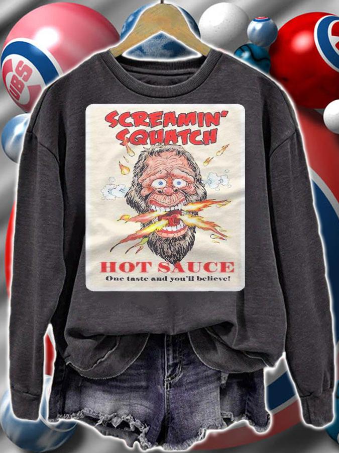 Bigfoot Screamin Squatch Hot Sauce shirt t-shirt