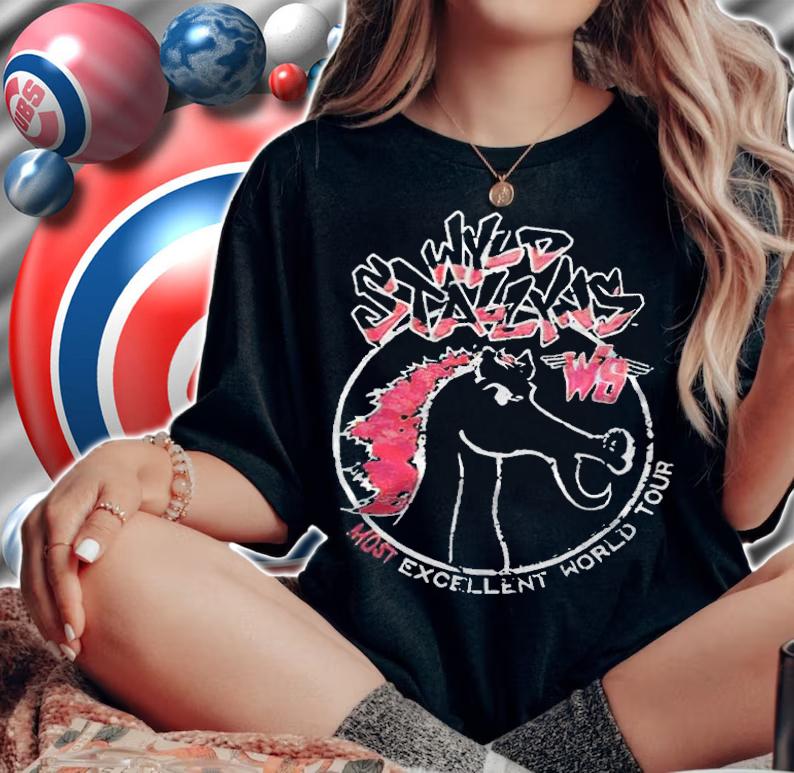 Bill and Ted Wyld Stallyns Most Excellent World Tour T-shirt t-shirt woman shirt