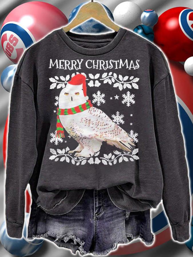 Bird Merry Christmas Ornament Snowy Owl Ugly Xmas Shirt t-shirt