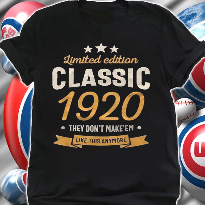 Born In 1920 101 Years Old Classic Vintage 101St Birthday Shirt t-shirt