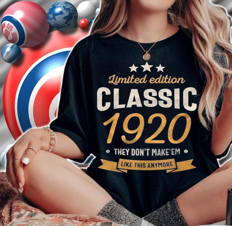 Born In 1920 101 Years Old Classic Vintage 101St Birthday Shirt t-shirt