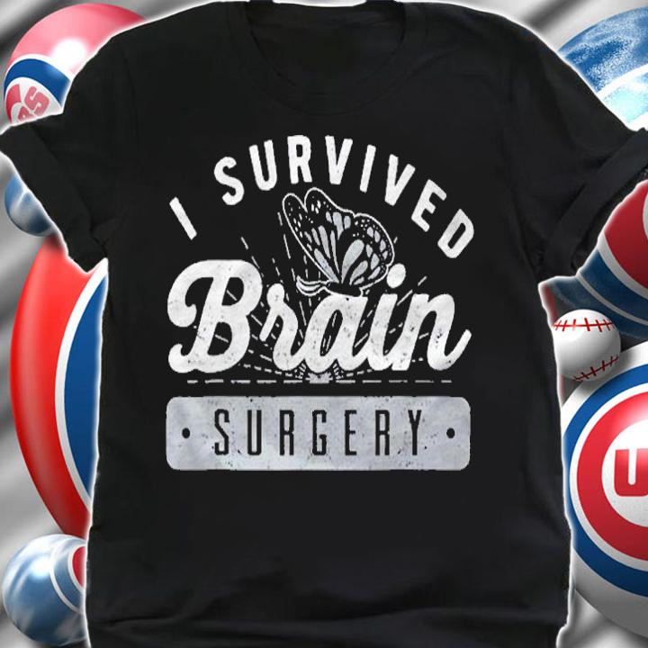 Brain Surgery Butterfly Brain Glioma Cancer Patient Survivor Shirt t-shirt