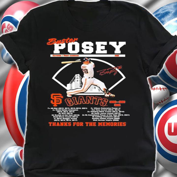 Buster Posey San Francisco Giants Signatures Thanks For The Memories Shirt t-shirt