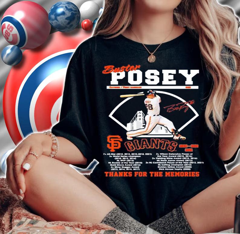Buster Posey San Francisco Giants Signatures Thanks For The Memories Shirt t-shirt