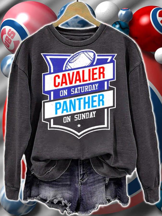 Football Cavalier On Saturday Panther On Sunday Shirt t-shirt sweatshirt