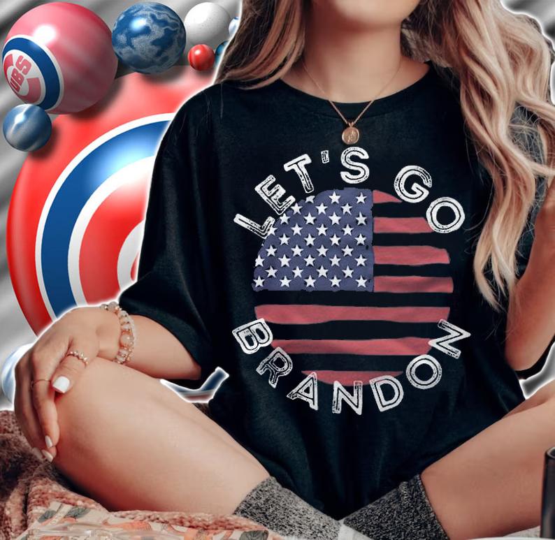 Let's Go Brandon Liberal Impeach Star Circle Flag T-Shirt t-shirt