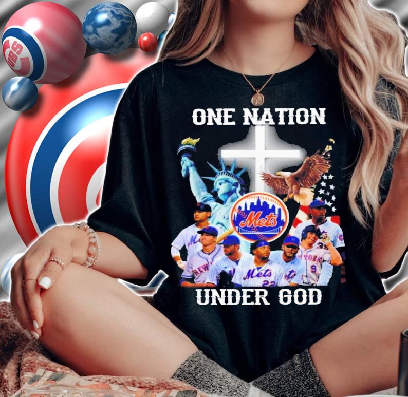 One Nation Under God New York Mets Shirt t-shirt woman shirt