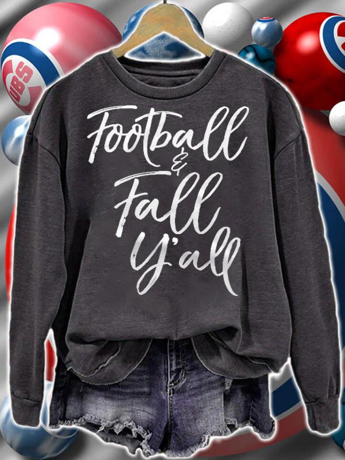 Cute Football Game Day For Women Football & Fall Yall T-shirt t-shirt