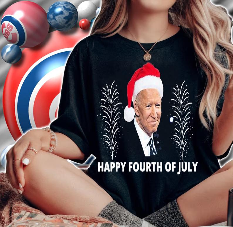 Happy Fourth Of July Biden Christmas Funny Joe Biden T-Shirt t-shirt
