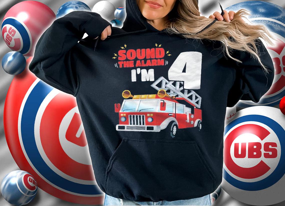 Kids Fire Truck 4Th Birthday Shirt 4 Years Old Firefighter shirt t-shirt hoodie