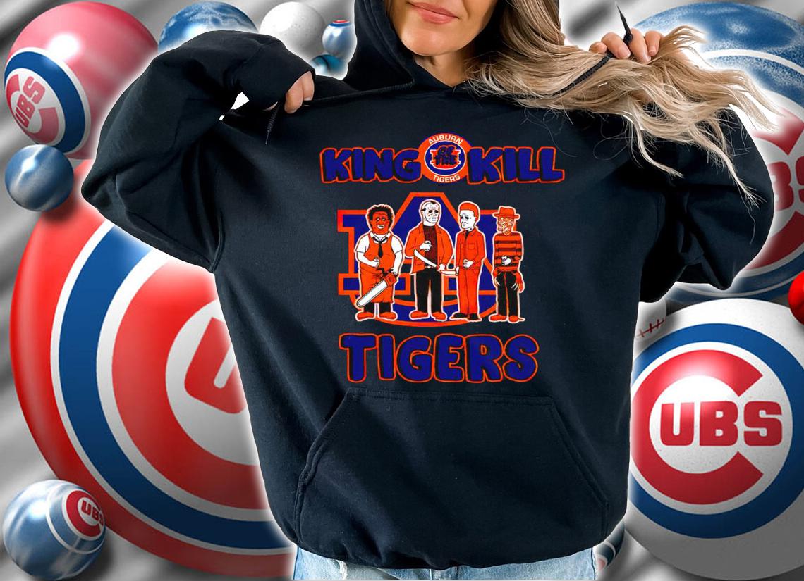 King Of The Kill Auburn Tigers Horror Movie Characters Halloween t-shirt hoodie