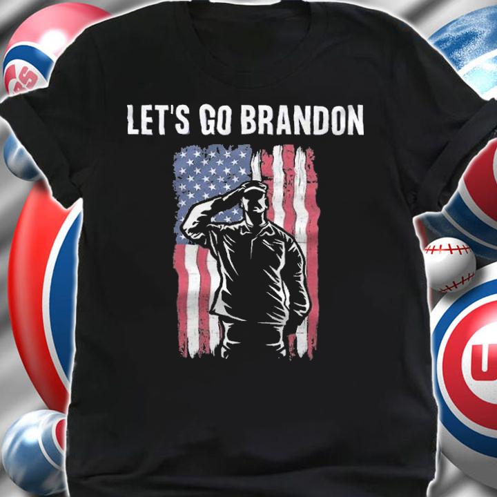 Let's Go Brandon Military Man USA Flag Anti Biden T-Shirt t-shirt shirt