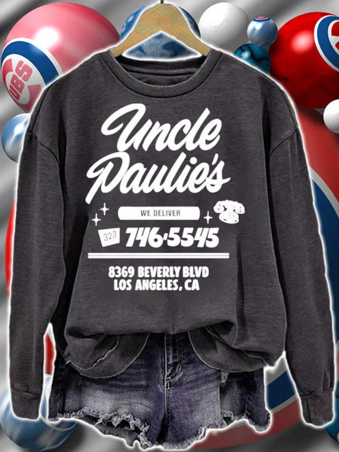 Pete Davidson Wearing Uncle Paulie's We Deliver 746 5545 Shirt t-shirt