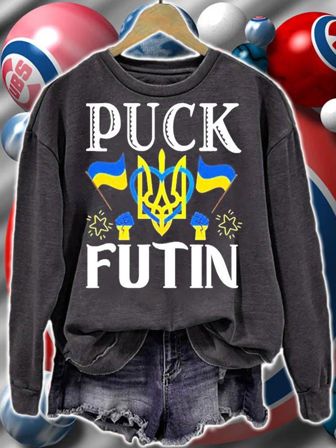 Puck Futin Pro Ukraine Anti Russia T-Shirt t-shirt sweatshirt