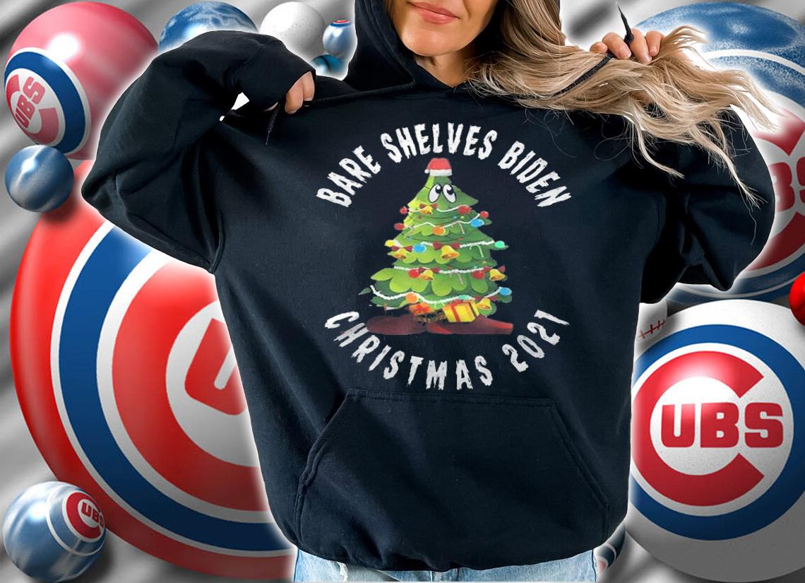 Trending bare Shelves Biden Funny Christmas Tree 2021 T-Shirt t-shirt